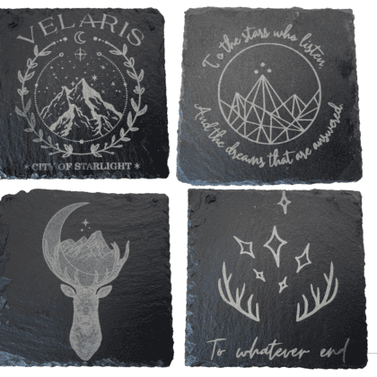 Slate Coaster Pick 4: ACOTAR | Throne of Glass | Sarah J Maas