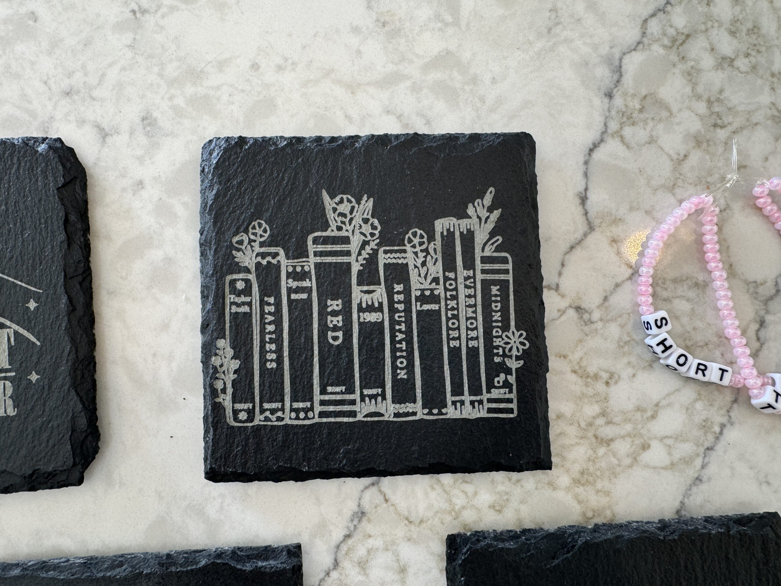 Handcrafted Slate Coasters for Taylor Swift Fans (4 Pack) - Drop 1 - Image 5