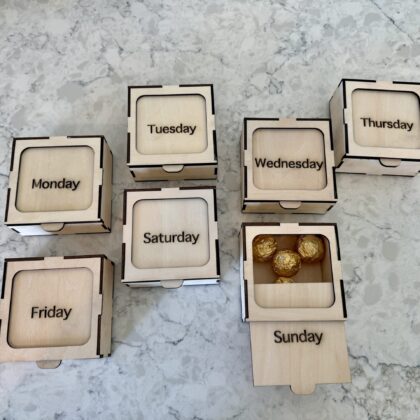 Wood Day of the Week Boxes by Encinitas 3D