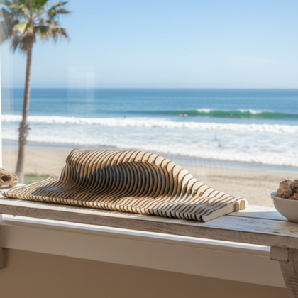 3D Breaking Surf Wave Wood Sculpture made of Laser Cut Basswood by Encinitas 3D