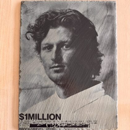 Laser-engraved black and white portrait by Encinitas 3D