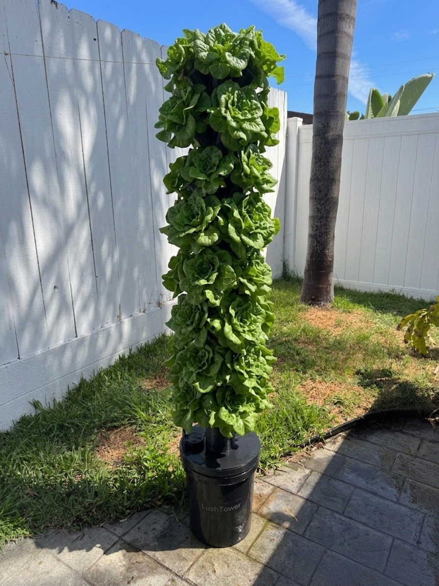 Black Hydroponic Tower Garden Kit 5 Gallon ASA Outdoor Indoor System - Image 5