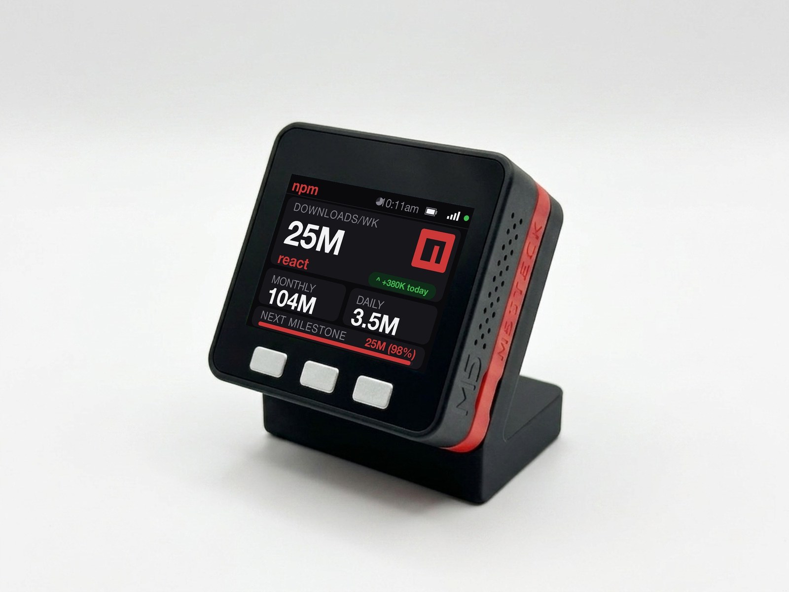 npm Download Counter Desk Display - Image 13