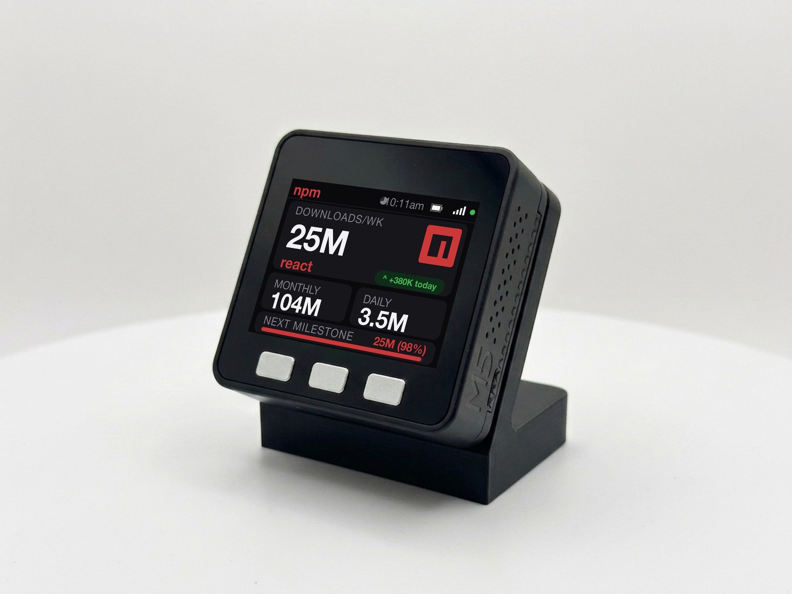 npm Download Counter Desk Display - Image 7