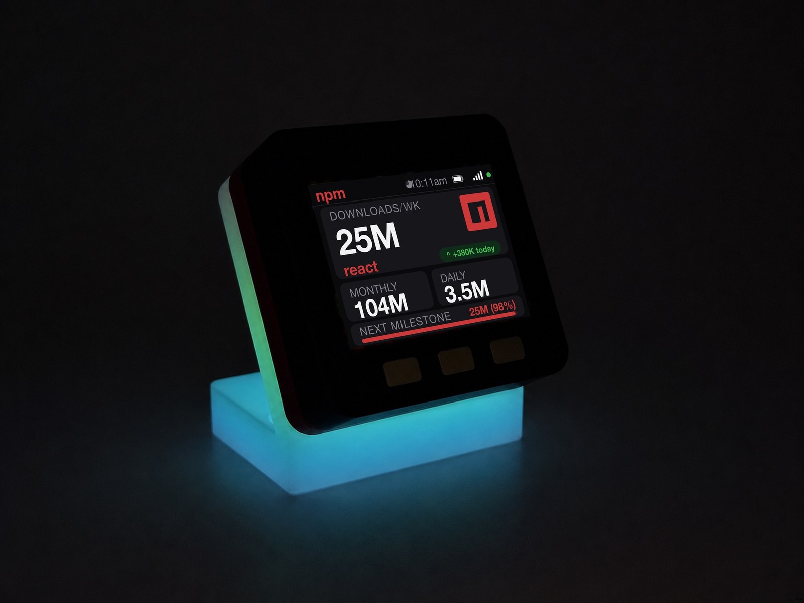 npm Download Counter Desk Display - Image 8