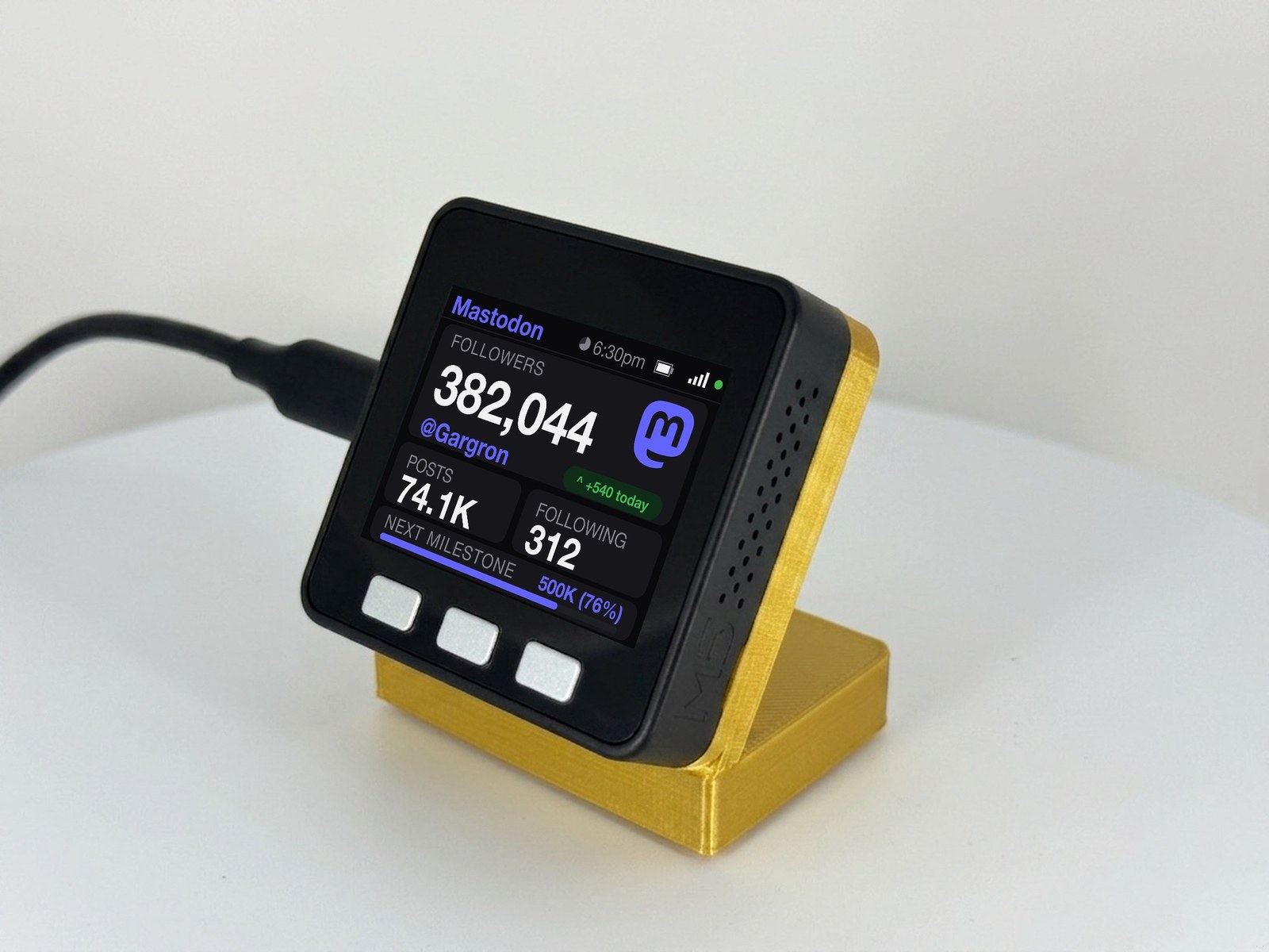 Mastodon Follower Counter Desk Display - Image 2