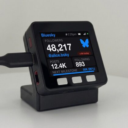 Bluesky Follower Counter Desk Display