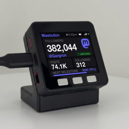 Mastodon Follower Counter Desk Display