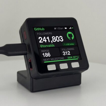 GitHub Follower Counter Desk Display