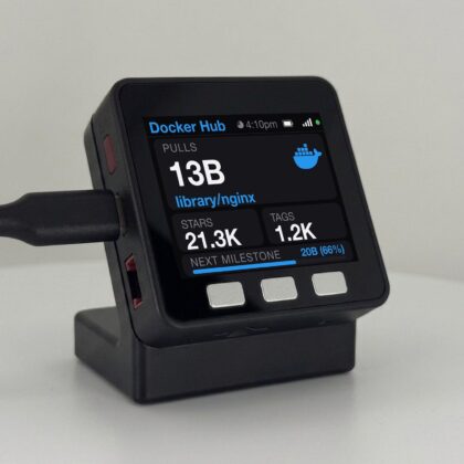 Docker Hub Pull Counter Desk Display