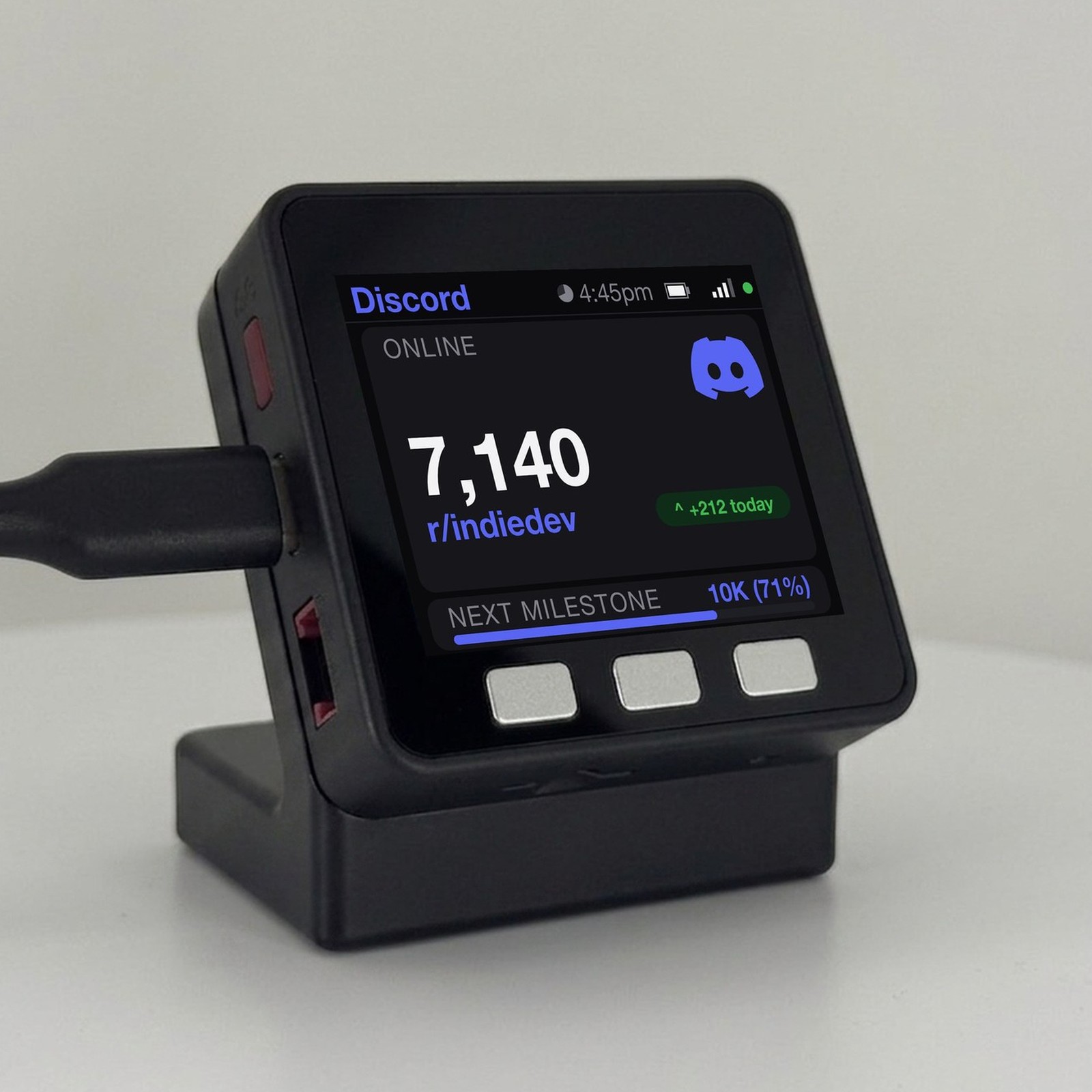 Discord Member Counter Desk Display