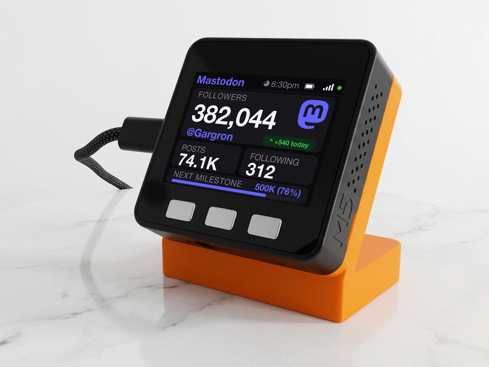 Mastodon Follower Counter Desk Display - Image 3