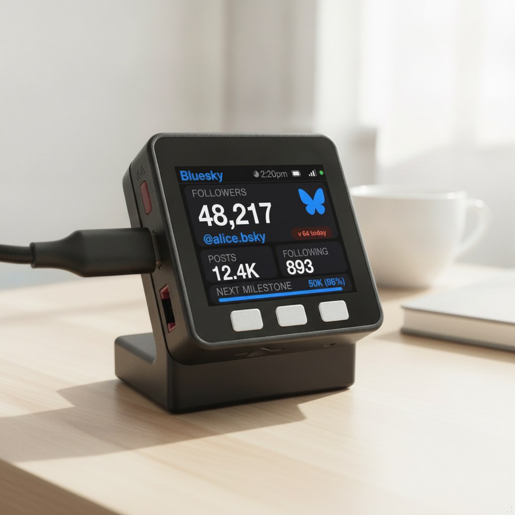 Bluesky Follower Counter Desk Display - Image 19