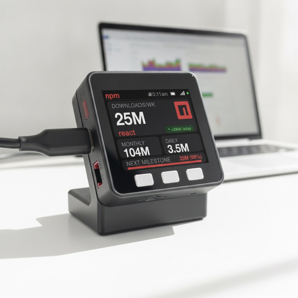npm Download Counter Desk Display - Image 20