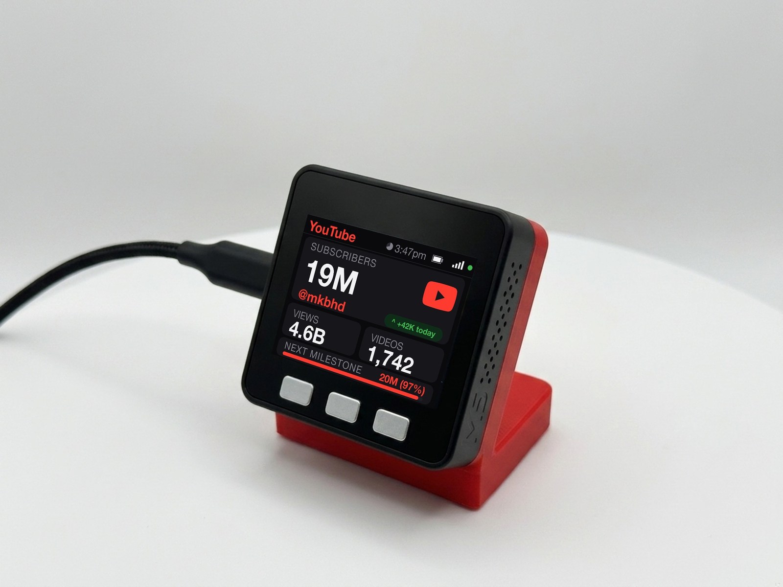 YouTube Subscriber Counter Desk Display - Image 5