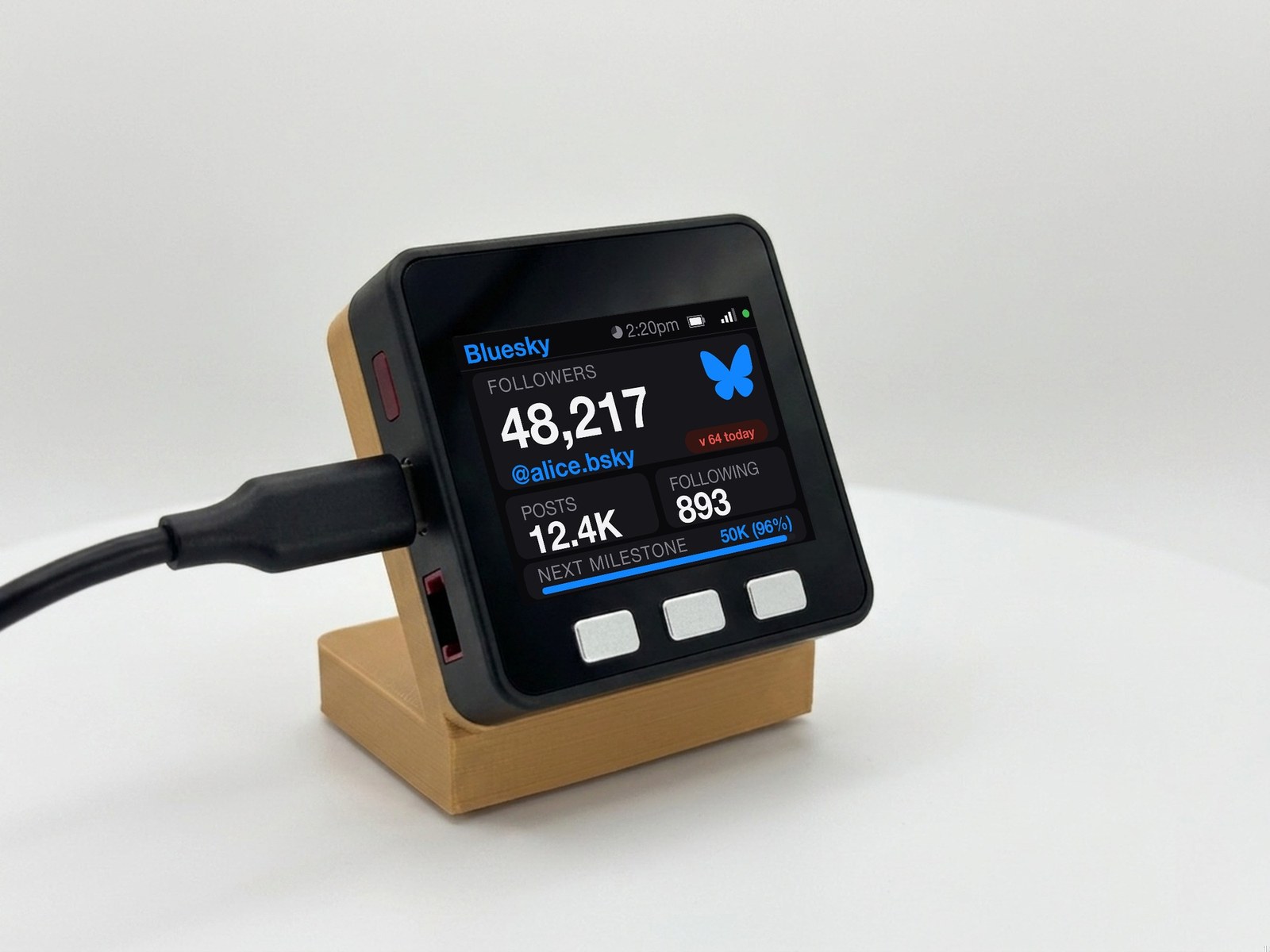 Bluesky Follower Counter Desk Display - Image 6
