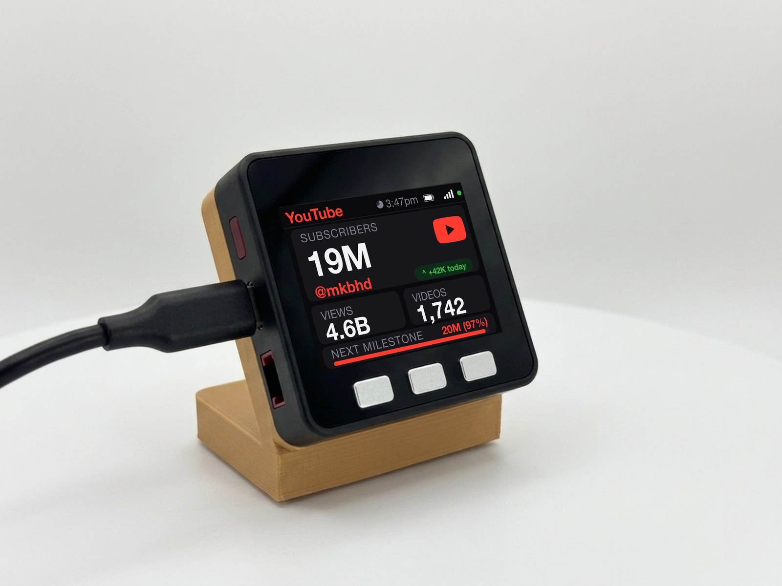 YouTube Subscriber Counter Desk Display - Image 6