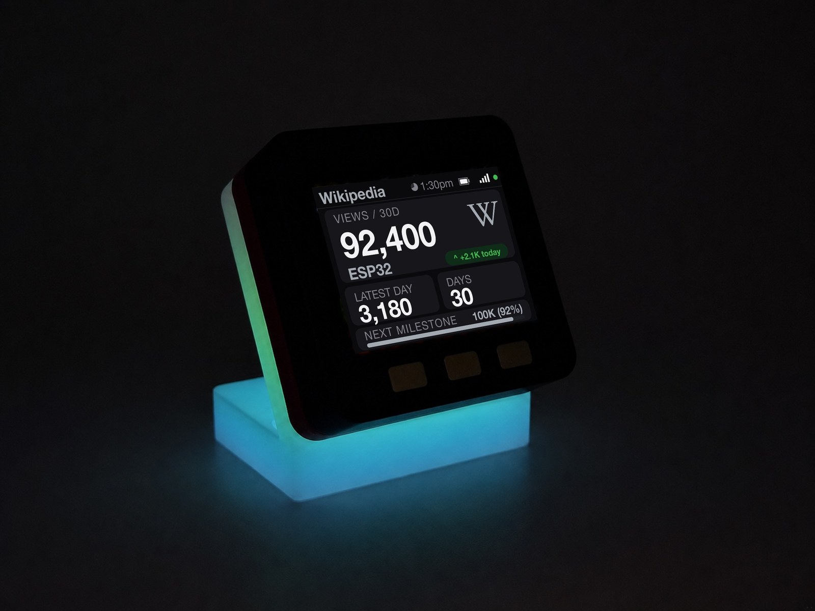 Wikipedia Page View Counter Desk Display - Image 8