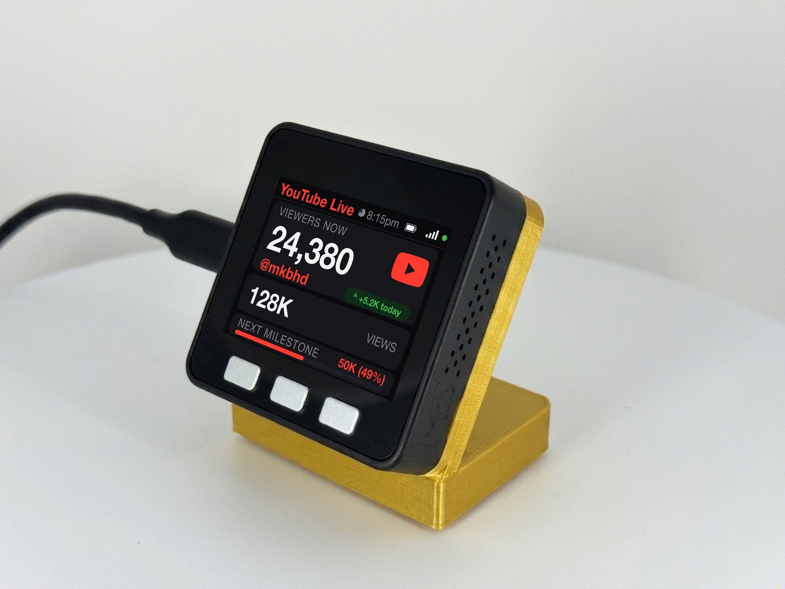 YouTube Live Viewer Counter Desk Display - Image 2