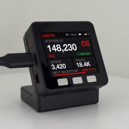 Last.fm Scrobble Counter Desk Display