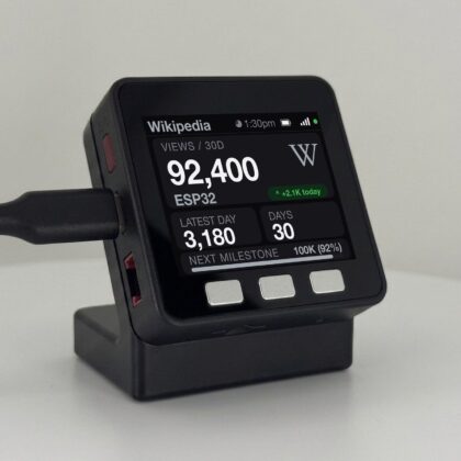 Wikipedia Page View Counter Desk Display