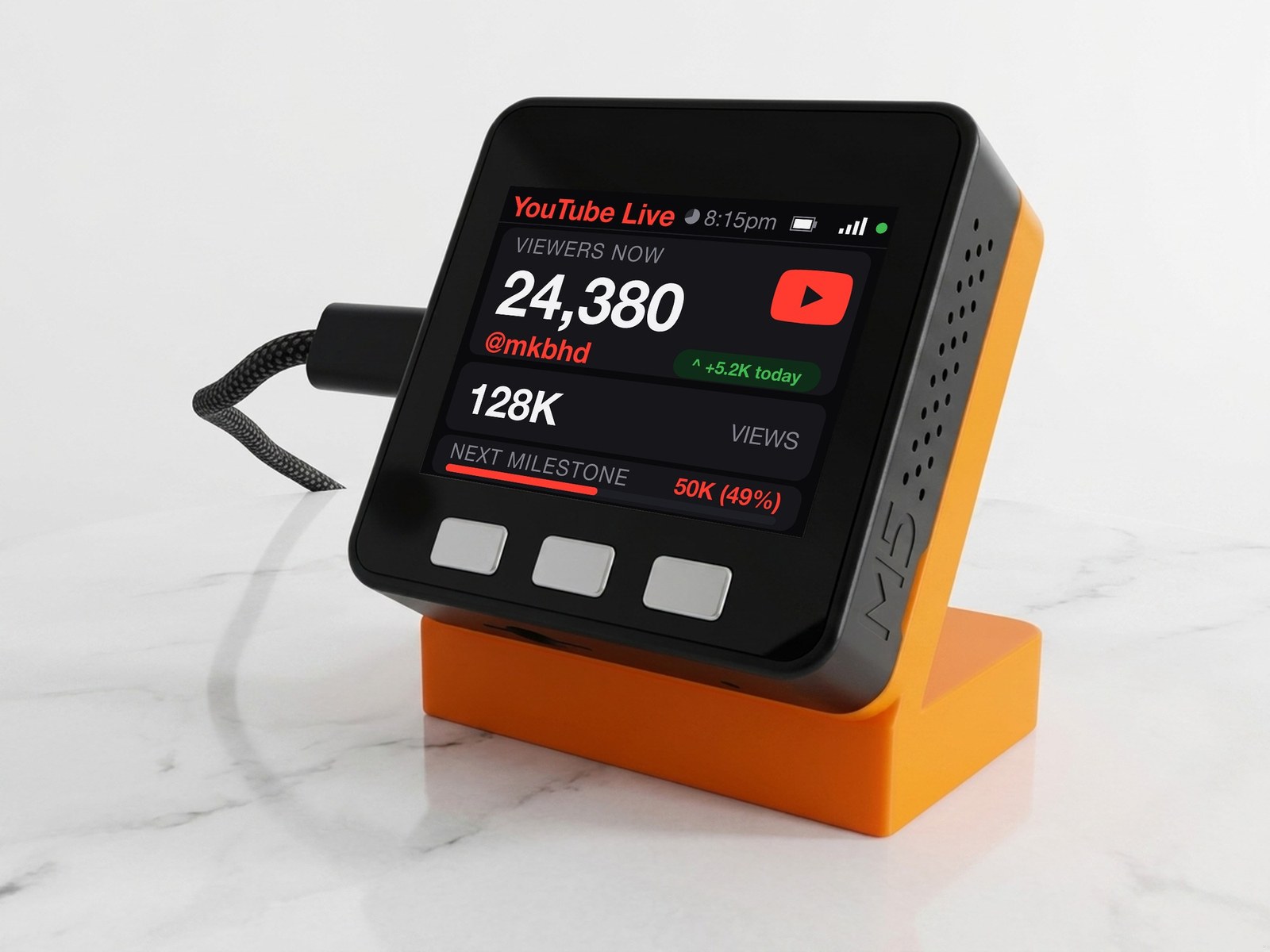 YouTube Live Viewer Counter Desk Display - Image 3