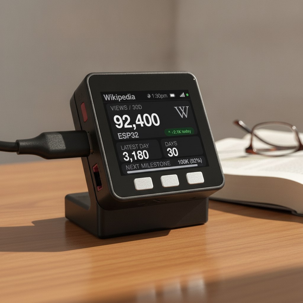 Wikipedia Page View Counter Desk Display - Image 18