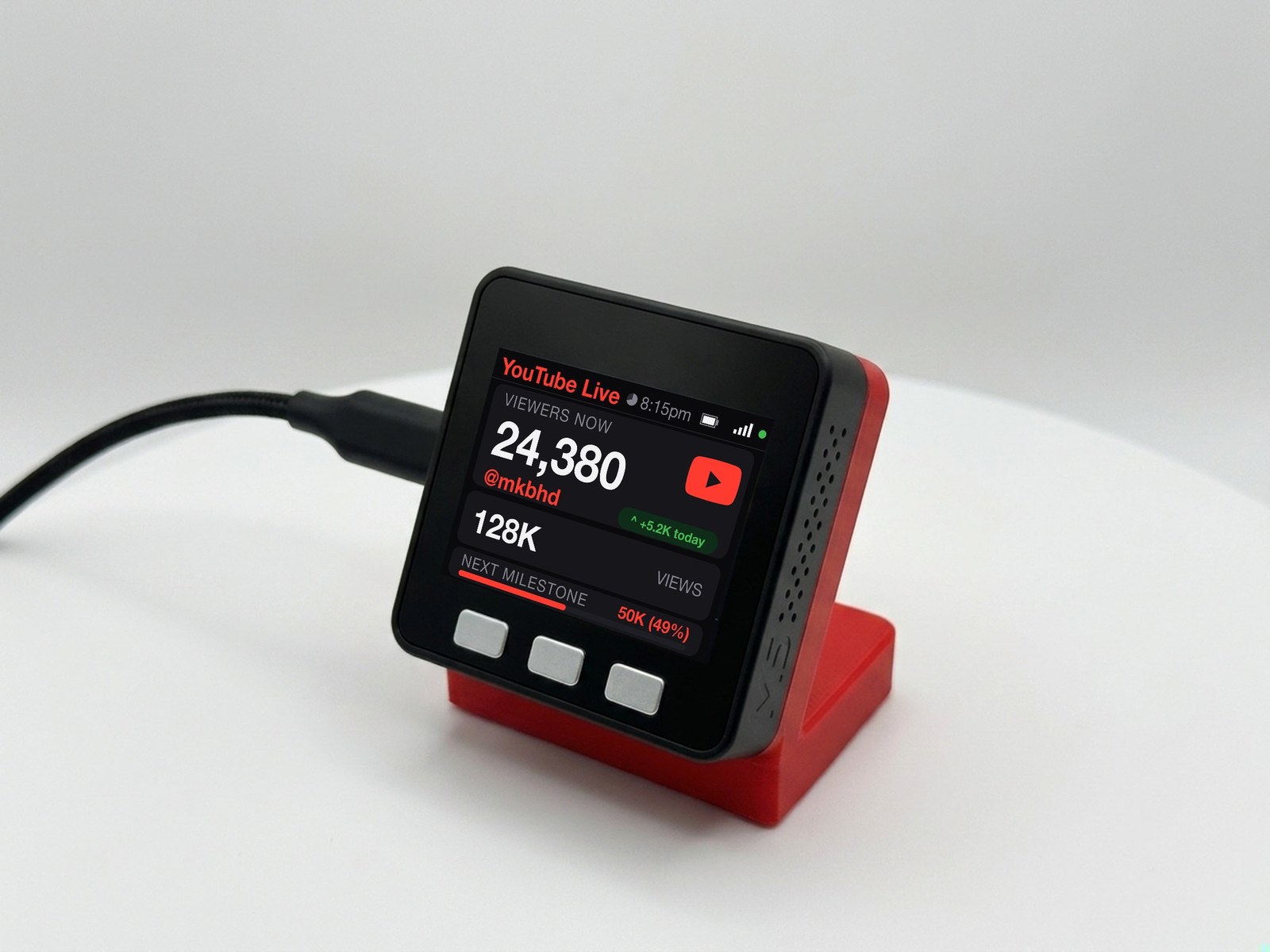 YouTube Live Viewer Counter Desk Display - Image 5