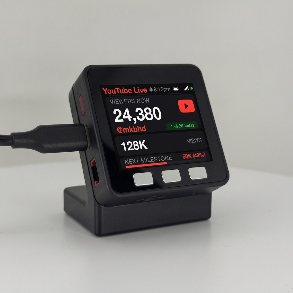 YouTube Live Viewer Counter Desk Display - Image 17