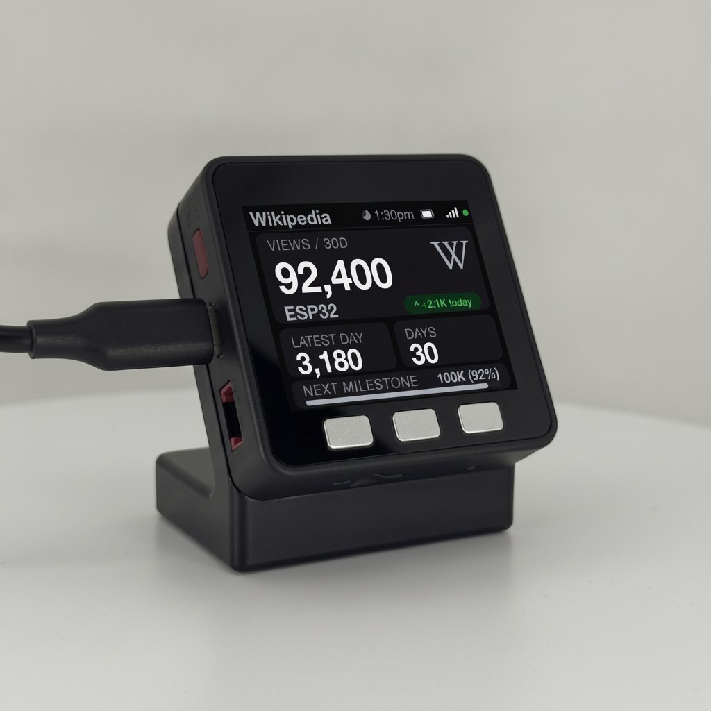 Wikipedia Page View Counter Desk Display - Image 17