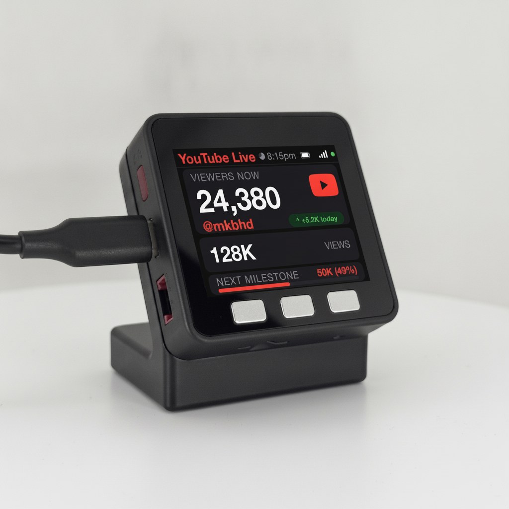 YouTube Live Viewer Counter Desk Display - Image 16