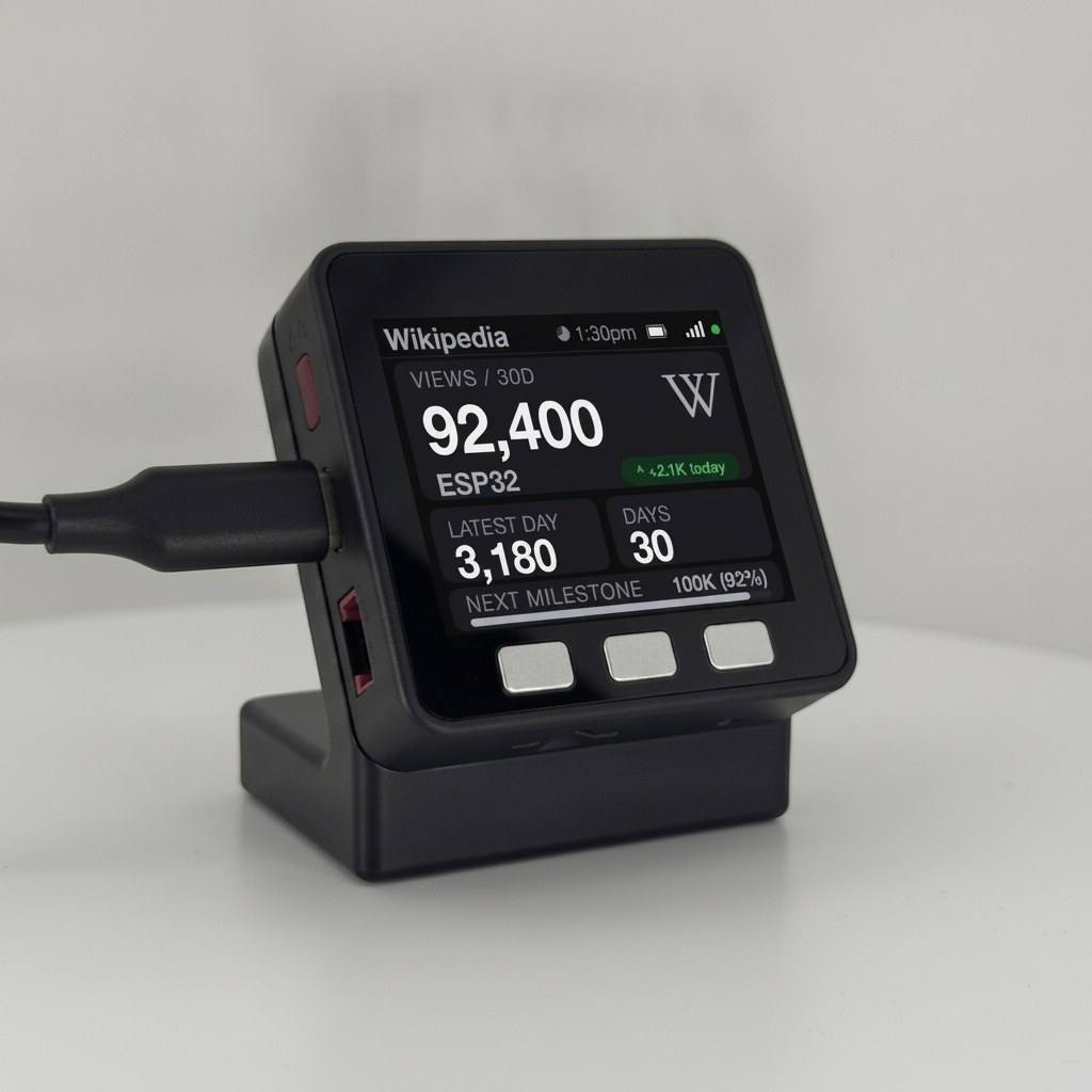Wikipedia Page View Counter Desk Display - Image 16