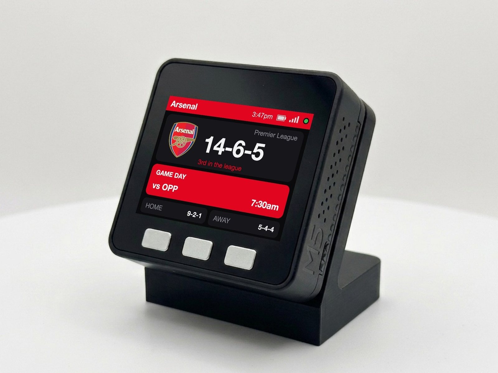 North London Soccer Scoreboard Desk Display (Red and White) - Image 2