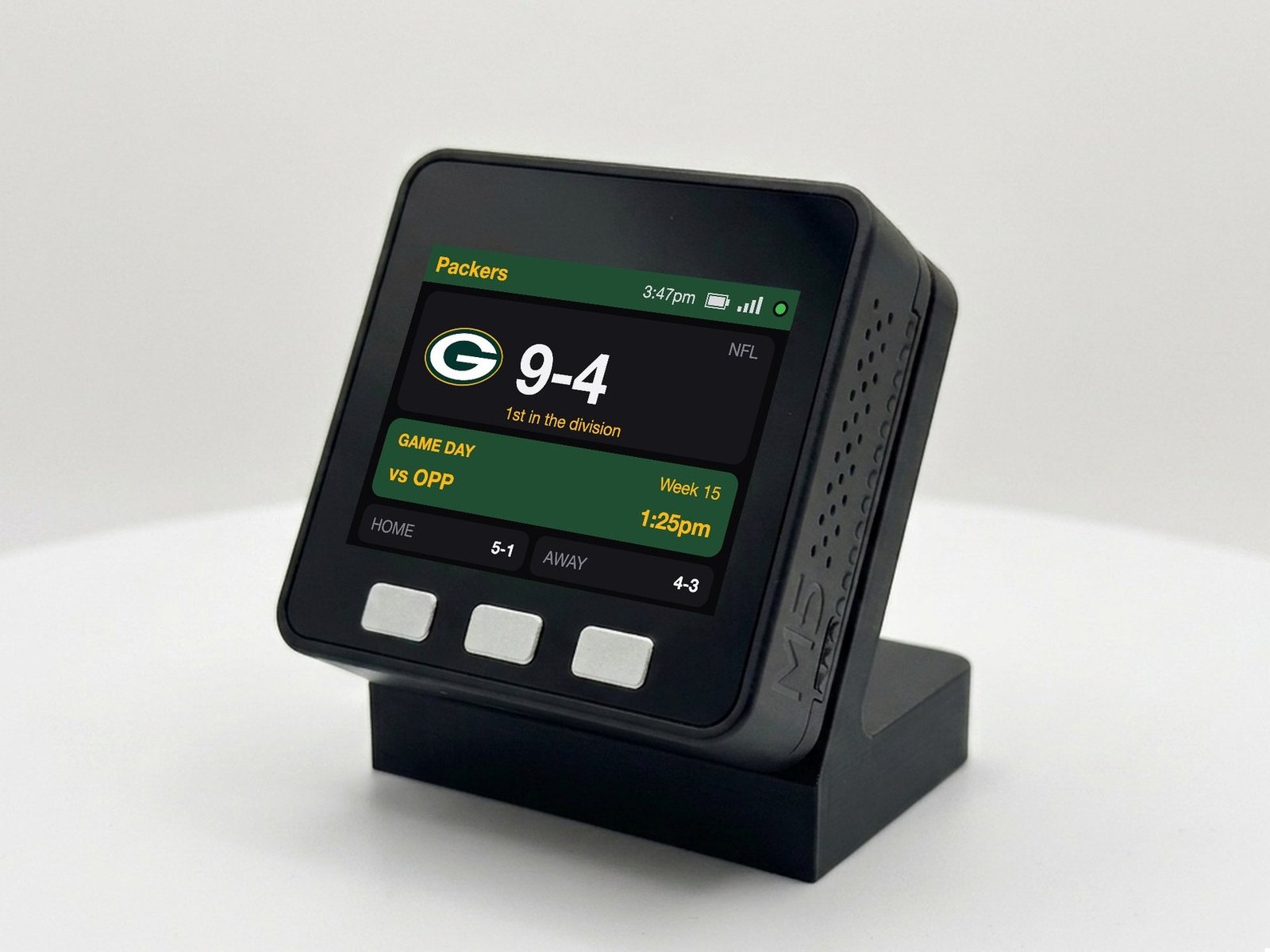 Green Bay Football Scoreboard Desk Display - Image 2