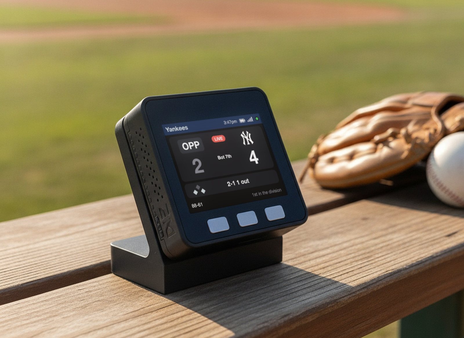 New York Baseball Scoreboard Desk Display - Image 5