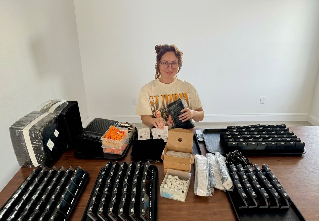 Packing day for a large enterprise codeMeter order with custom mailers