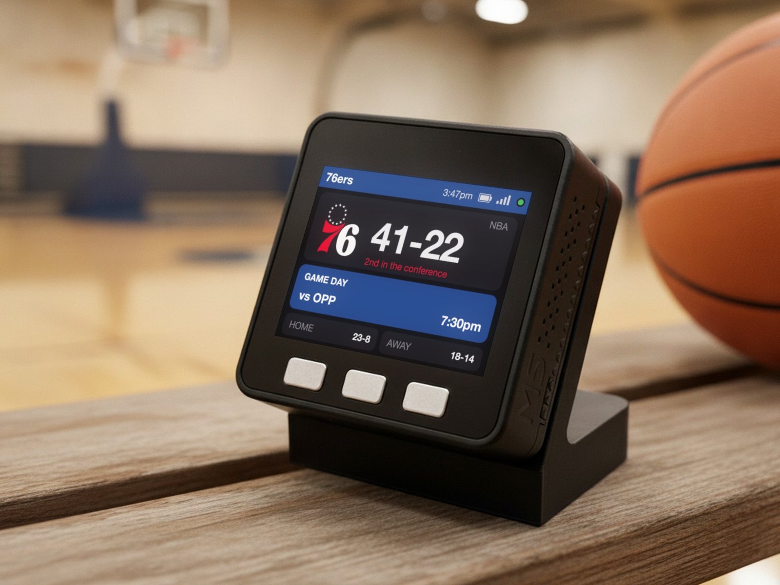 Philadelphia Basketball Scoreboard Desk Display