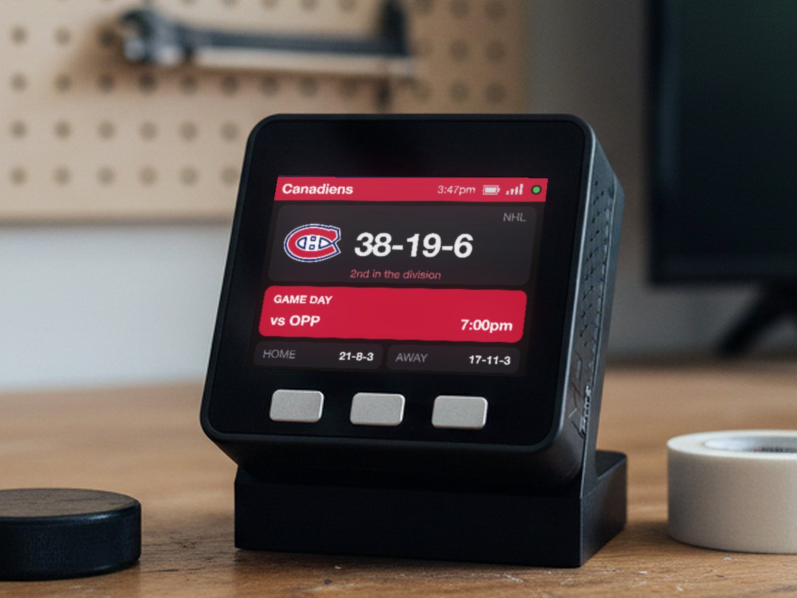 Montreal Hockey Scoreboard Desk Display