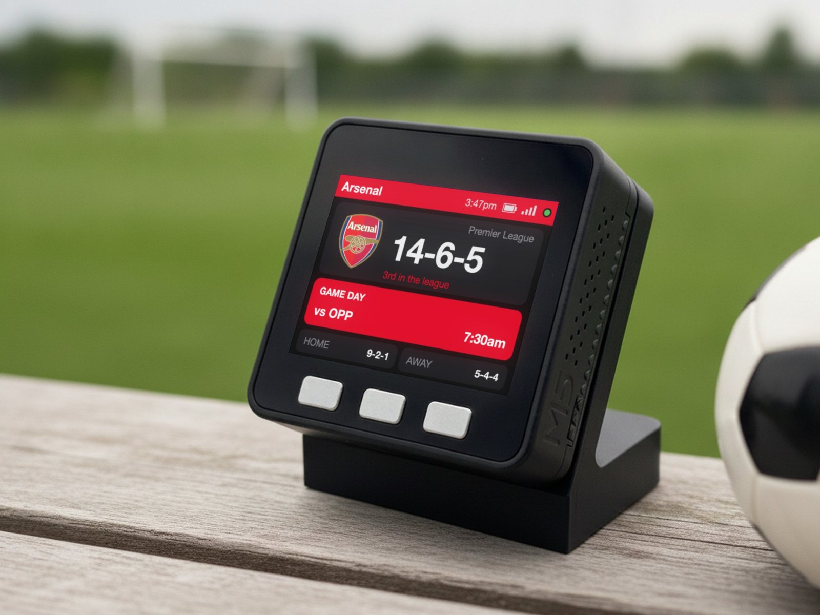 North London Soccer Scoreboard Desk Display (Red and White)