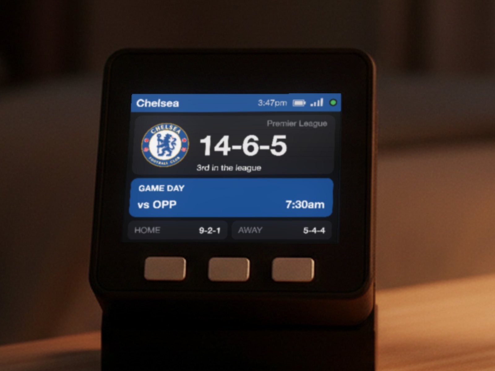 West London Soccer Scoreboard Desk Display