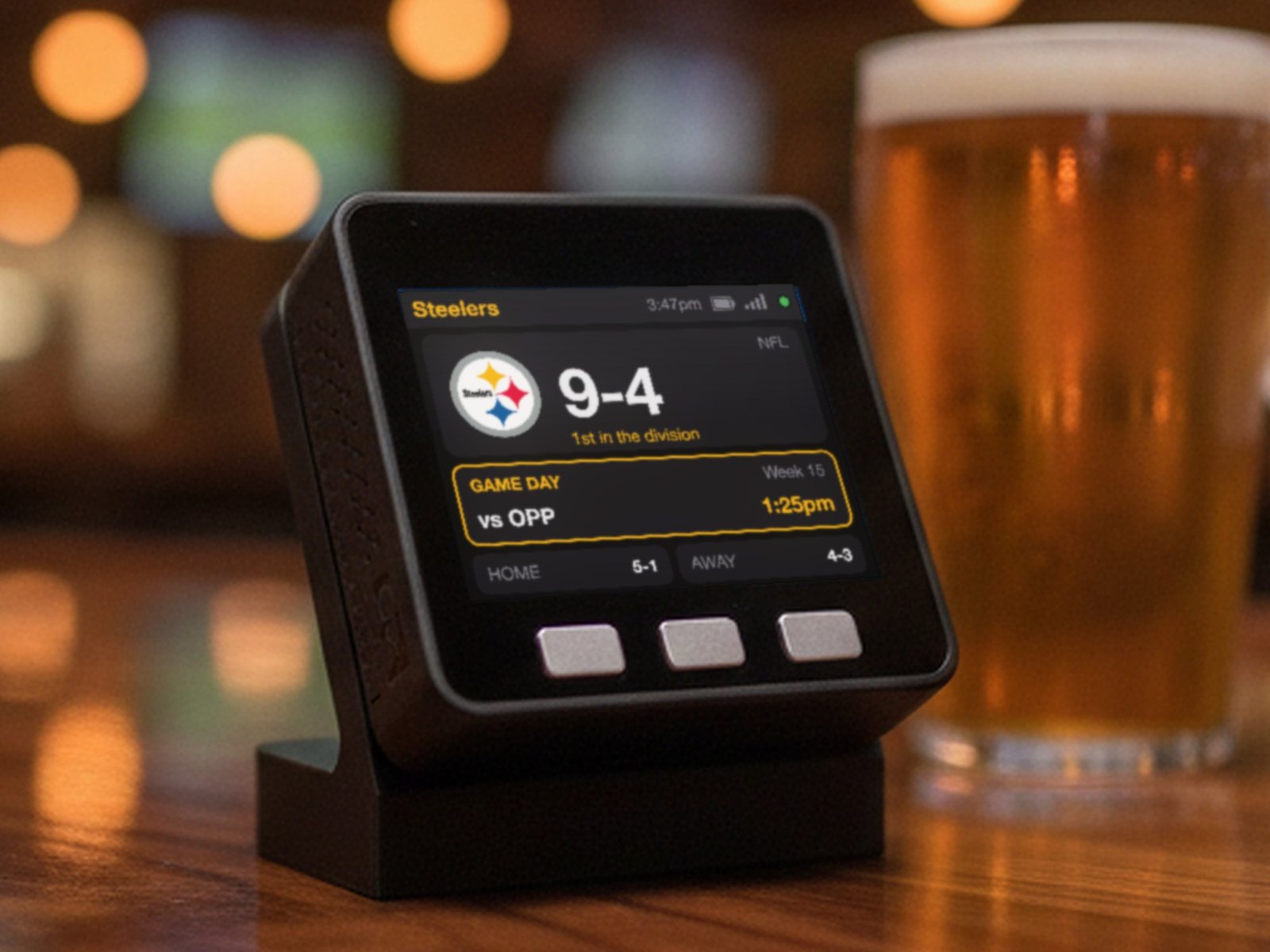 Pittsburgh Football Scoreboard Desk Display